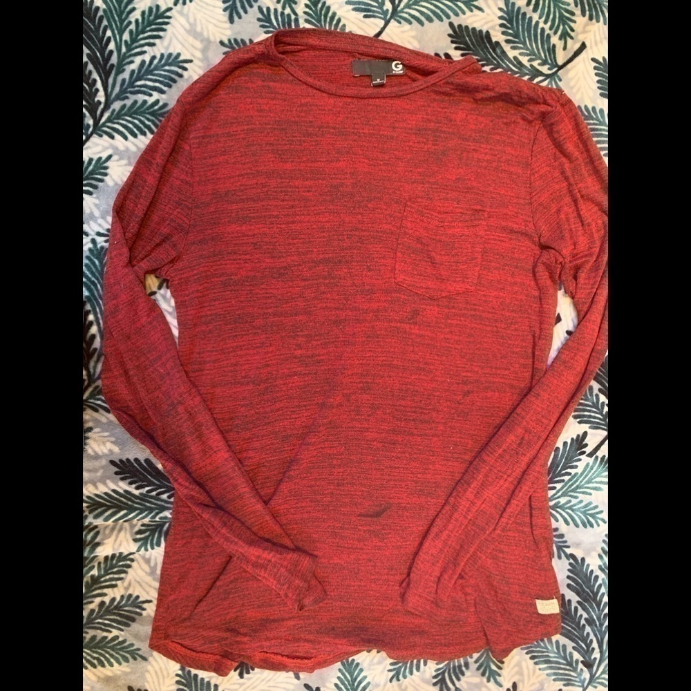 G by guess Men’s crew neck long sleeve tee